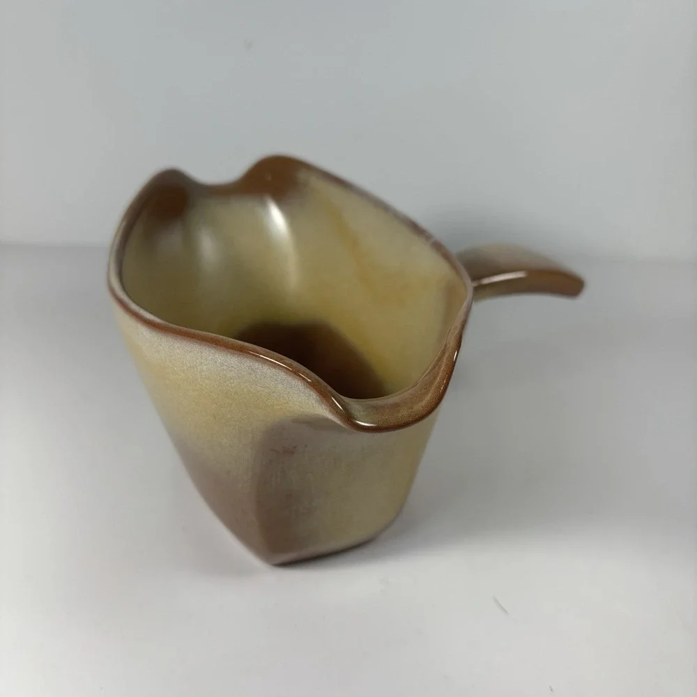 Frankoma Pottery Double Sided Gravy Boat Carmel Glaze